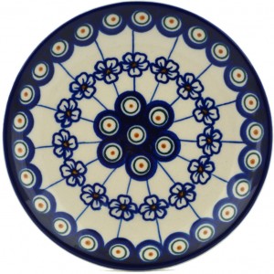 Polmedia Flowering Peacock Polish Pottery Decorative Plate PMDA3583